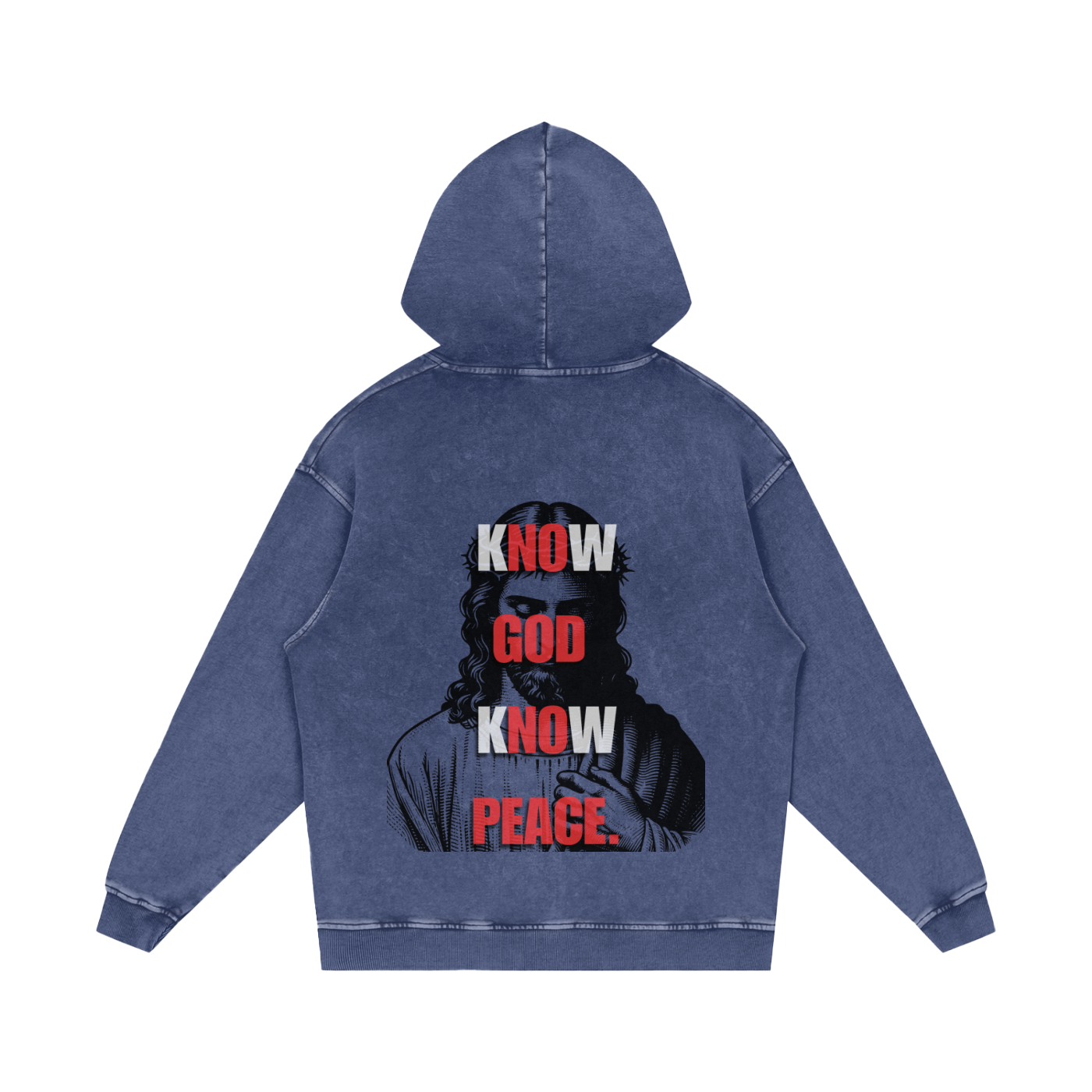 Snow Washed Loose Cotton Hoodie
