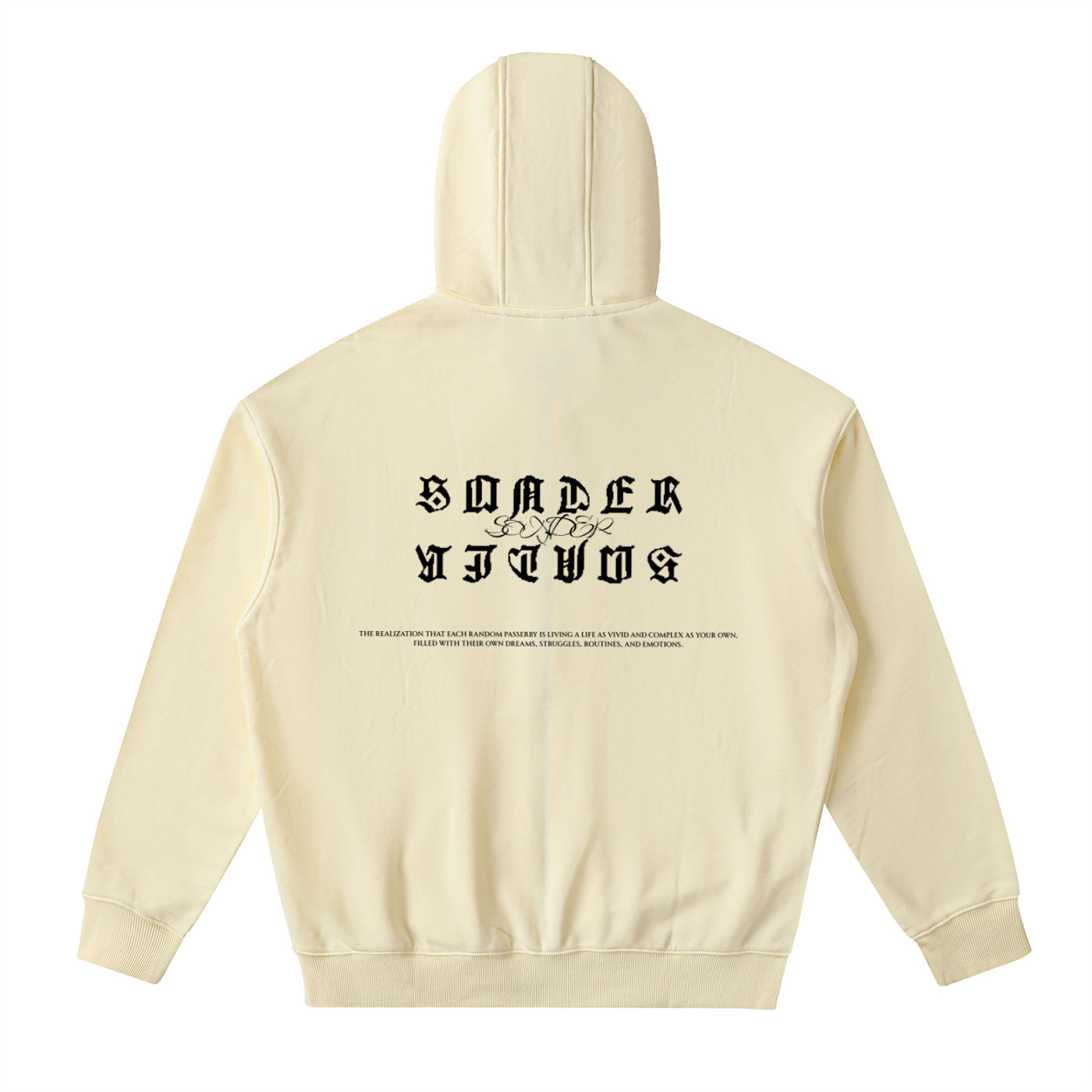 Drop-Shoulder Zip Up Hoodie