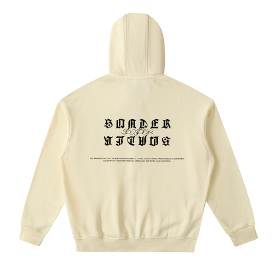 Drop-Shoulder Zip Up Hoodie