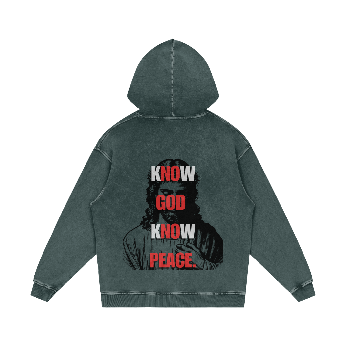 Snow Washed Loose Cotton Hoodie