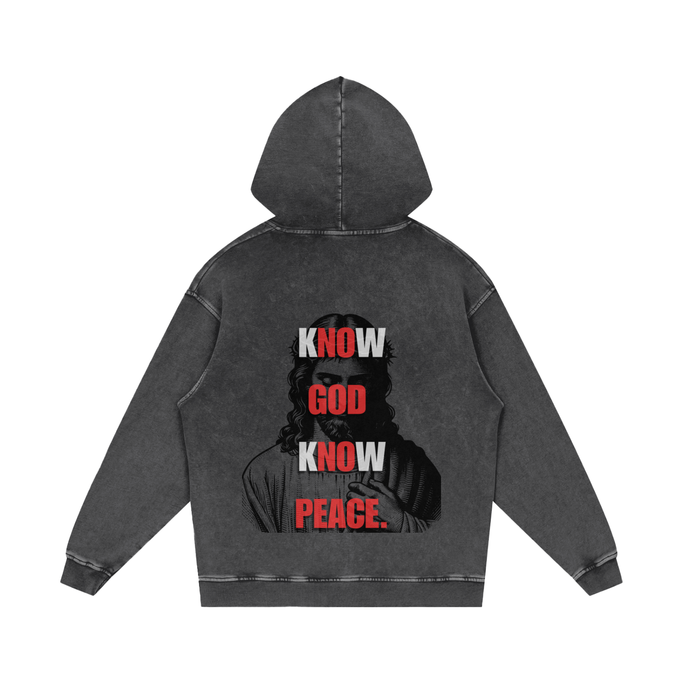 Snow Washed Loose Cotton Hoodie