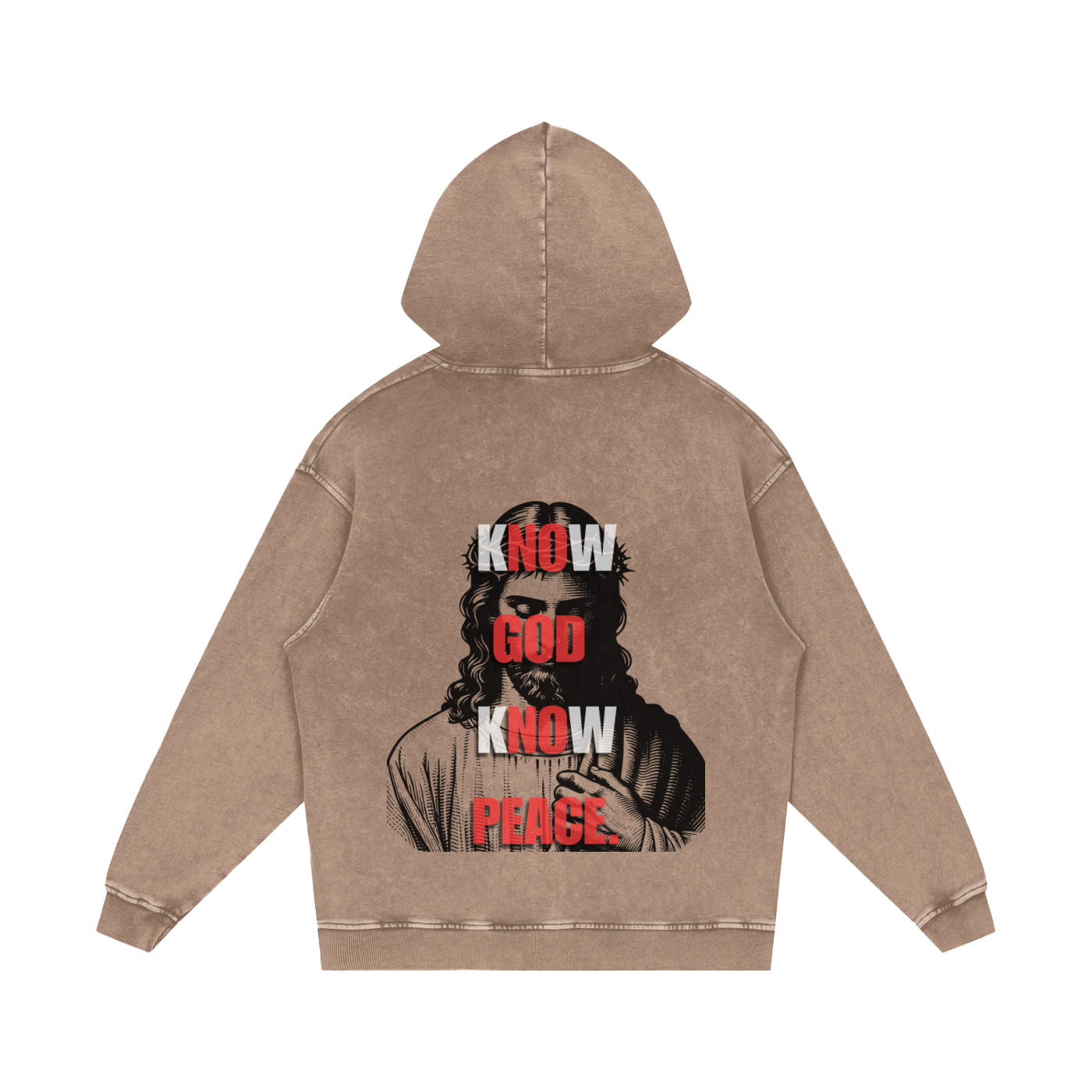 Snow Washed Loose Cotton Hoodie