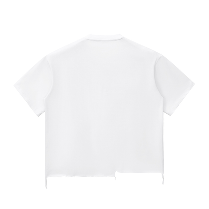 Snow Wash Raw-Hem Boxy T-shirt
