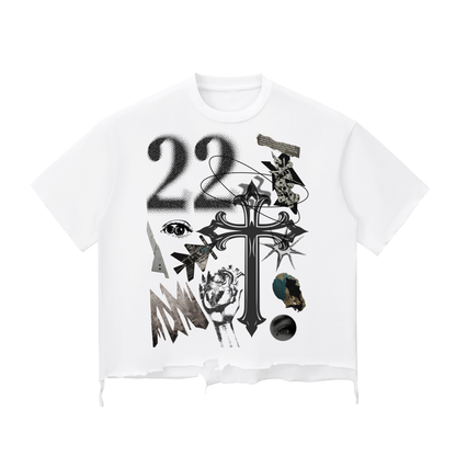 Snow Wash Raw-Hem Boxy T-shirt