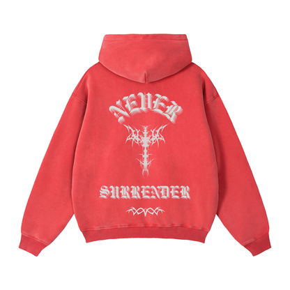 NEVER SURRENDER Boxy Fleeced Hoodie