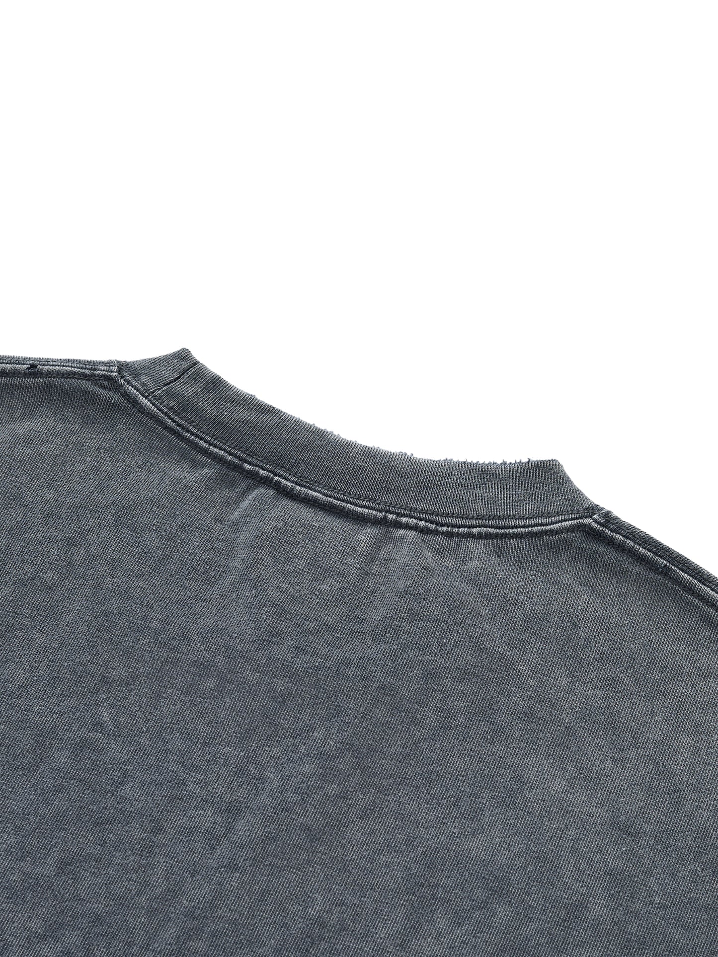 Snow Wash Raw-Hem Boxy T-shirt